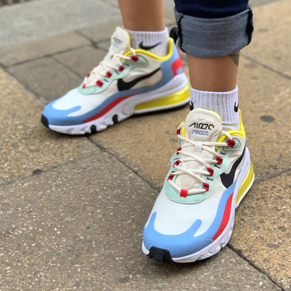 Nike Women’s SZ.9 Air Max 270 React " Bauhaus" Running Shoes AT6174-002 New - Picture 2 of 16